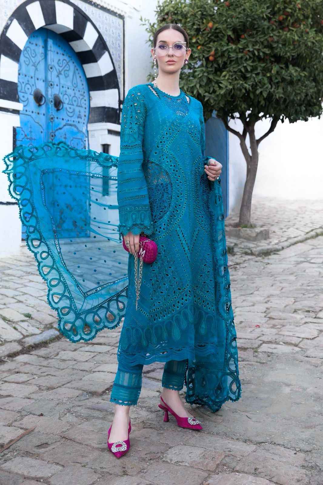 Maria B 3Pc Fancy Summer Collection 2024 | Eid ul Fitr Special | Premium Lawn Embroidered Suit