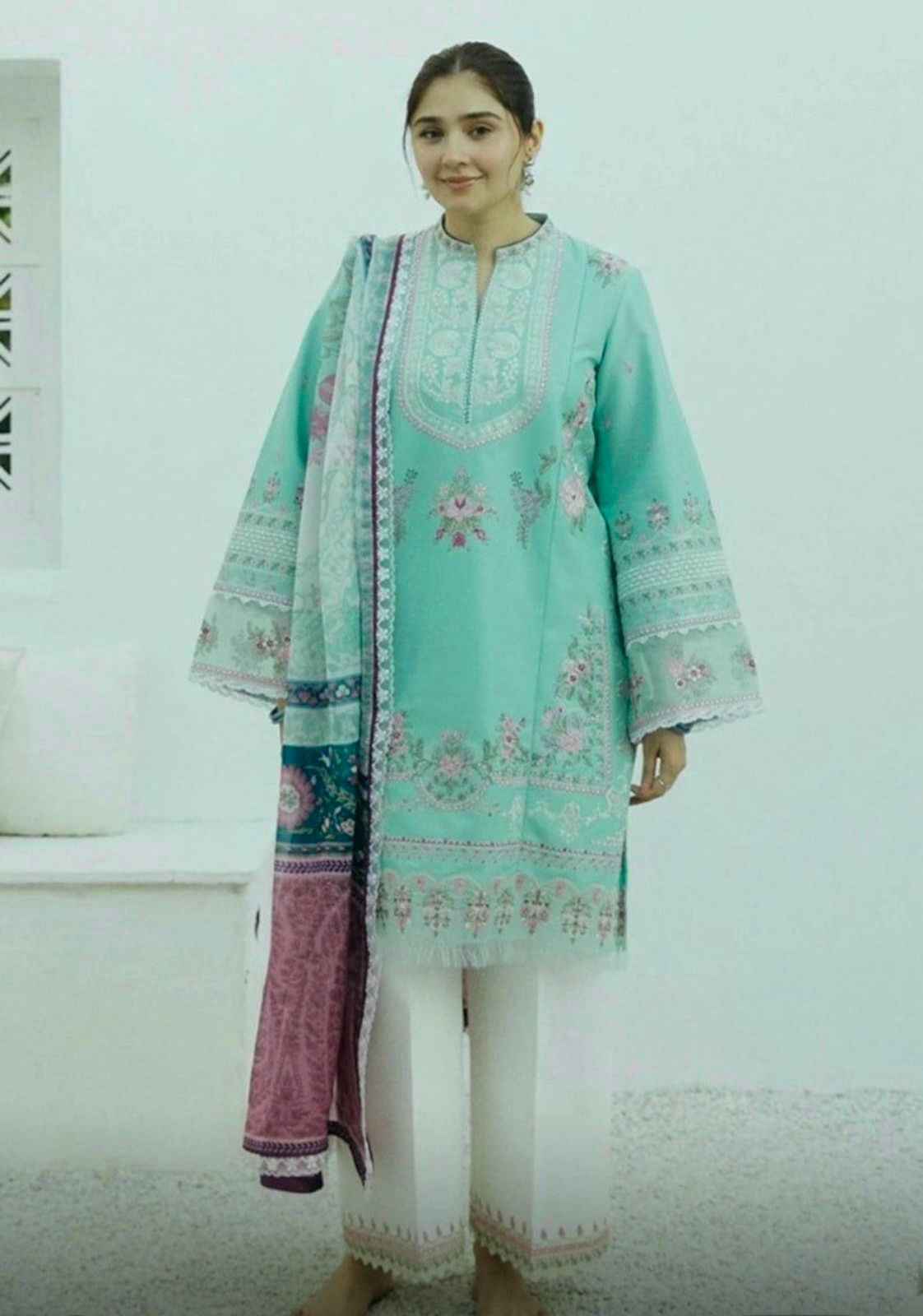 Summer Collection 2025: Zara Shahjahan 3Pc Fancy Lawn Suit with Heavy Embroidery 🌼🌞 | Eid & Ramadan Special