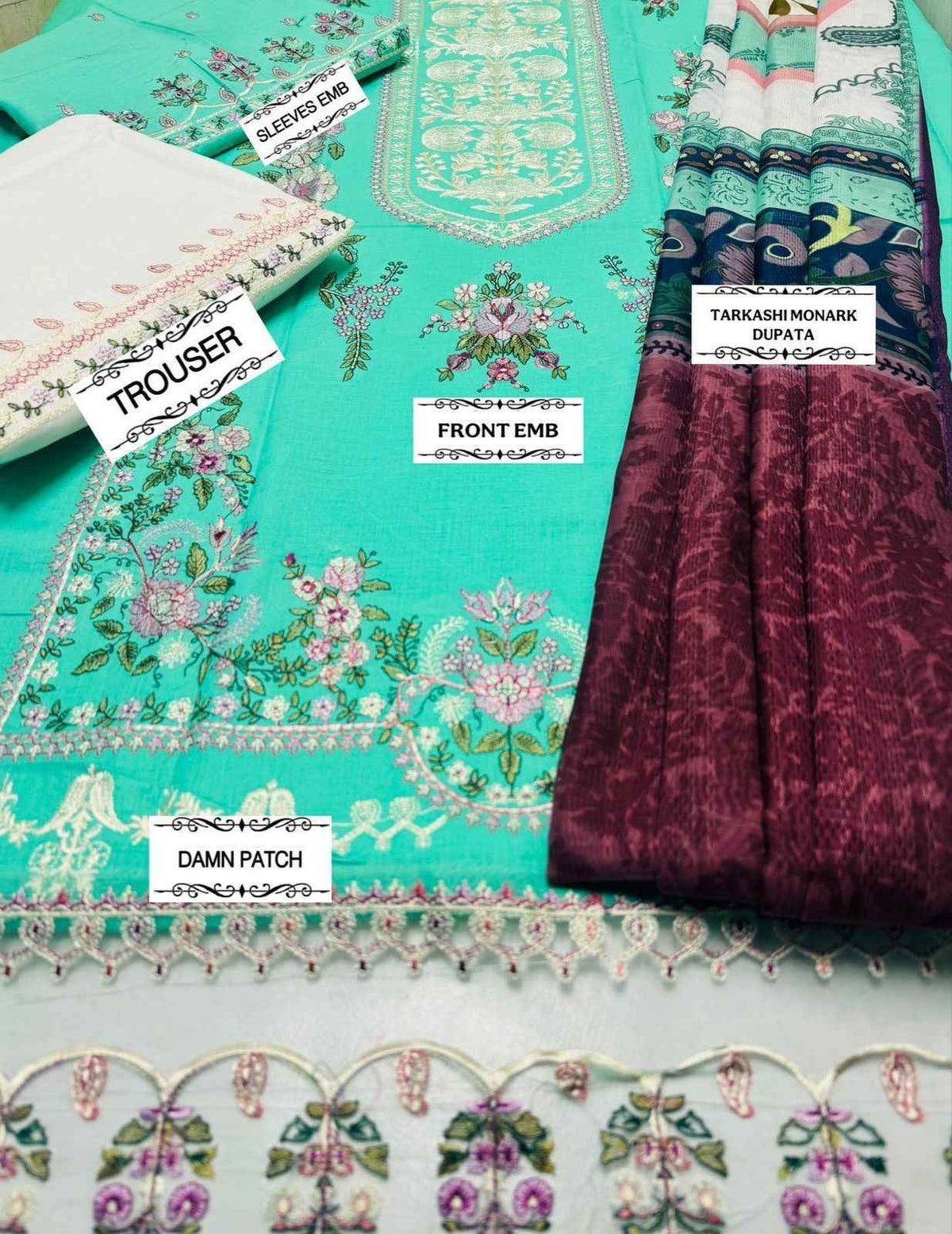 Summer Collection 2025: Zara Shahjahan 3Pc Fancy Lawn Suit with Heavy Embroidery 🌼🌞 | Eid & Ramadan Special