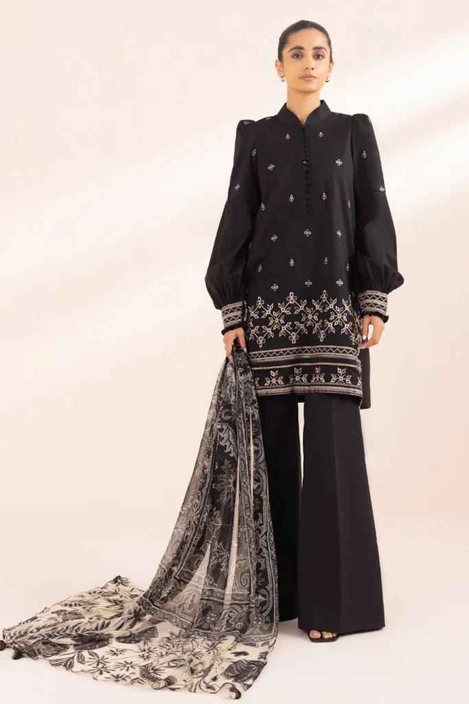 SAPPHIRE Hit Article 3Pc Fancy Eid & Summer 2025 Outfit | Embroidered Lawn Suit with Tarkashi Monark Dupatta | Wholesale Price Rs 3999