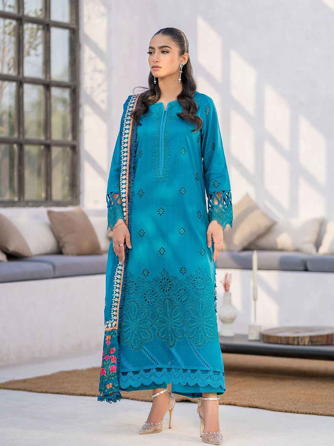 PARISHAY Hit Article 3Pc Fancy Eid & Summer 2025 Outfit | Embroidered Lawn Suit with Tarkashi Monark Dupatta | Wholesale Price Rs 3999