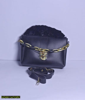 Women's handbag with chunky chain with fur/Ramdan Sale - AOUN STORE