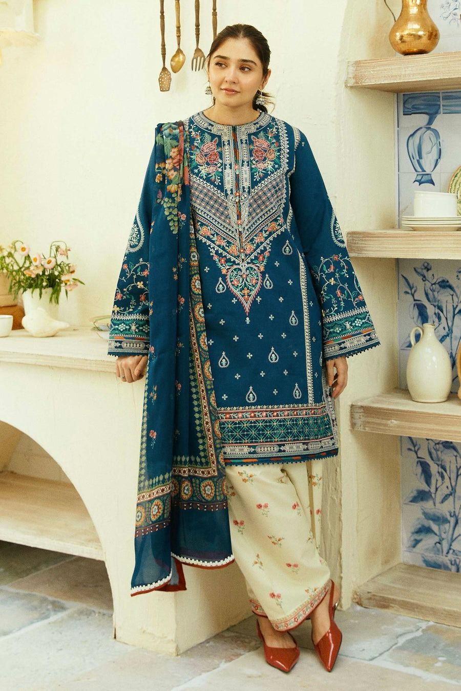 ZARA SHAHJAHAN Hit Article 3Pc Fancy in Summer Collection Ramdan Sale 2025 AOUN STORE